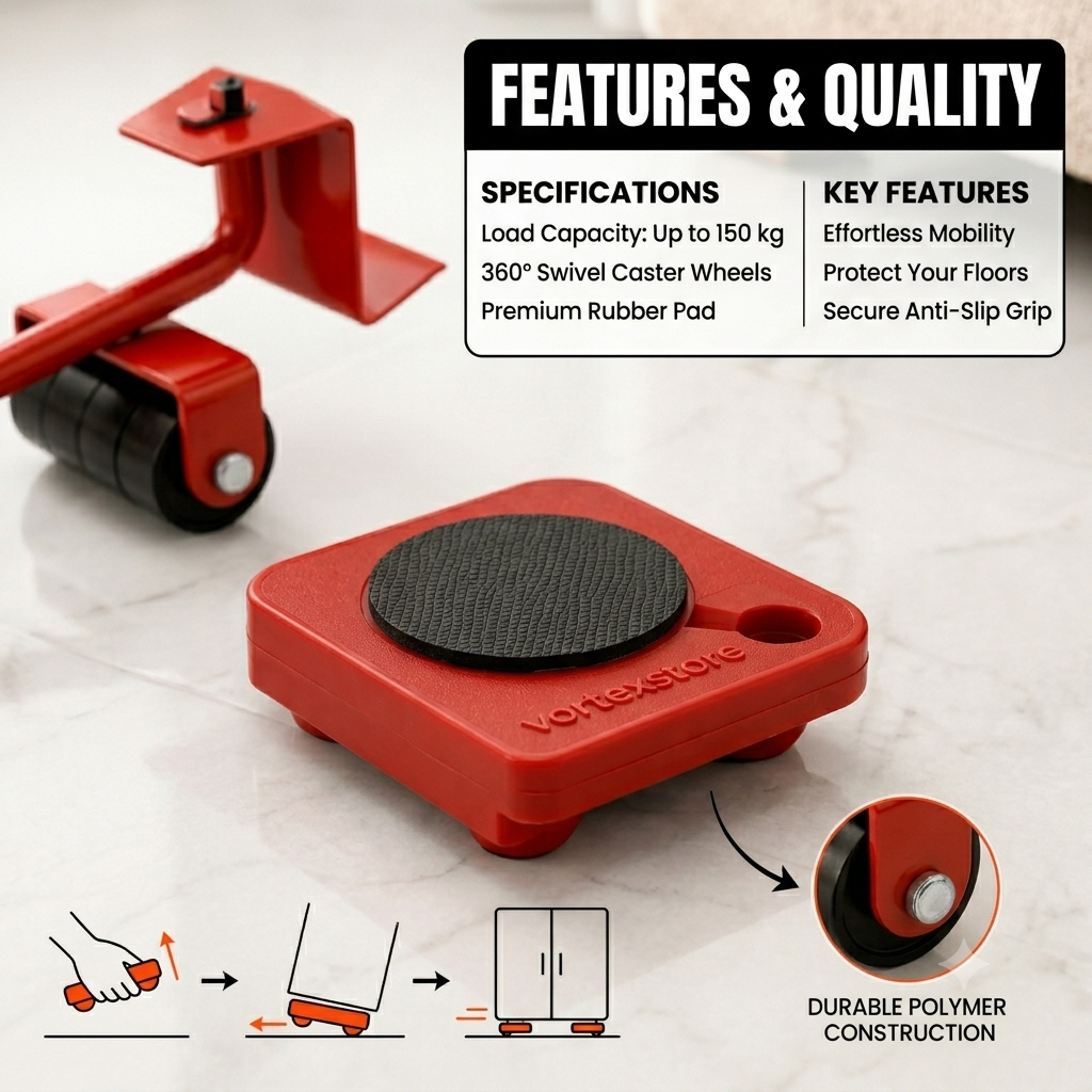 VORTEX™ Furniture Lifter Mover Tool Set