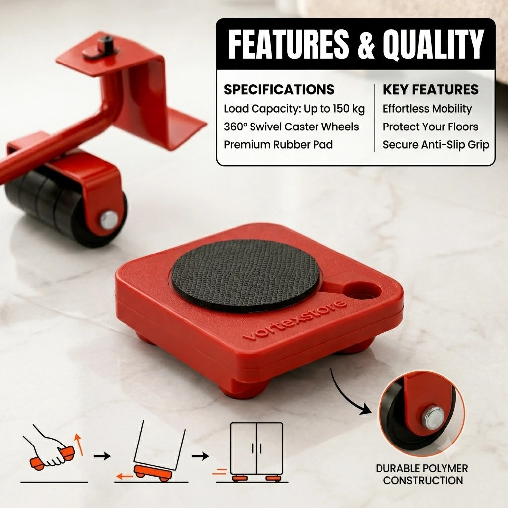 VORTEX™ Furniture Lifter Mover Tool Set