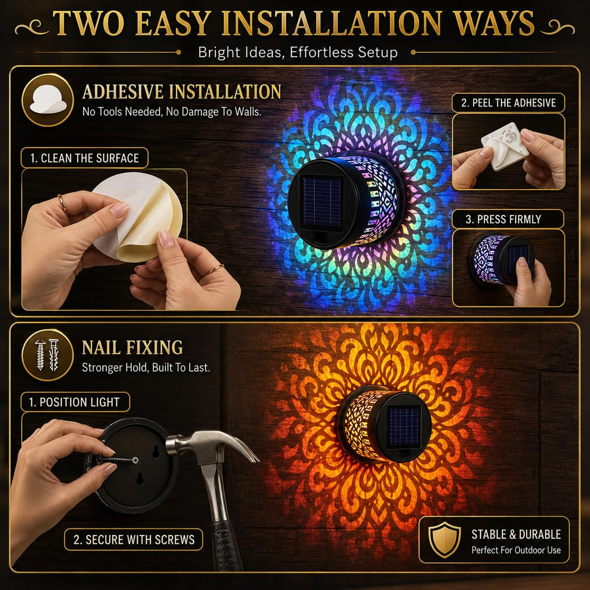 7 Color Changing LED Outdoor Projector Lamp
