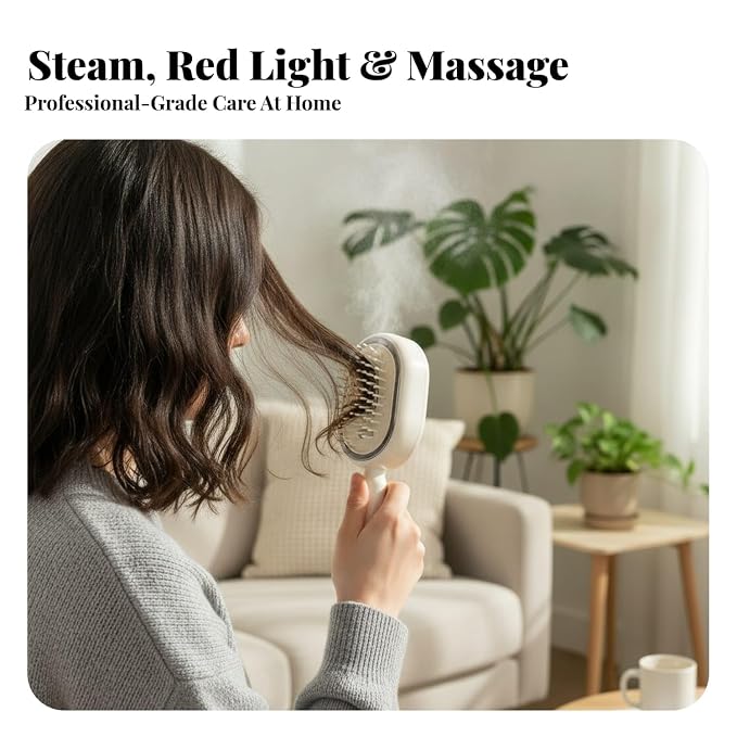 Rechargeable Steam Hair Brush