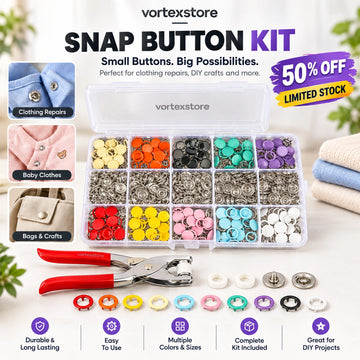 VortexStore Snap Button Tool Kit (Snap buttons ghar par khud install karein.)