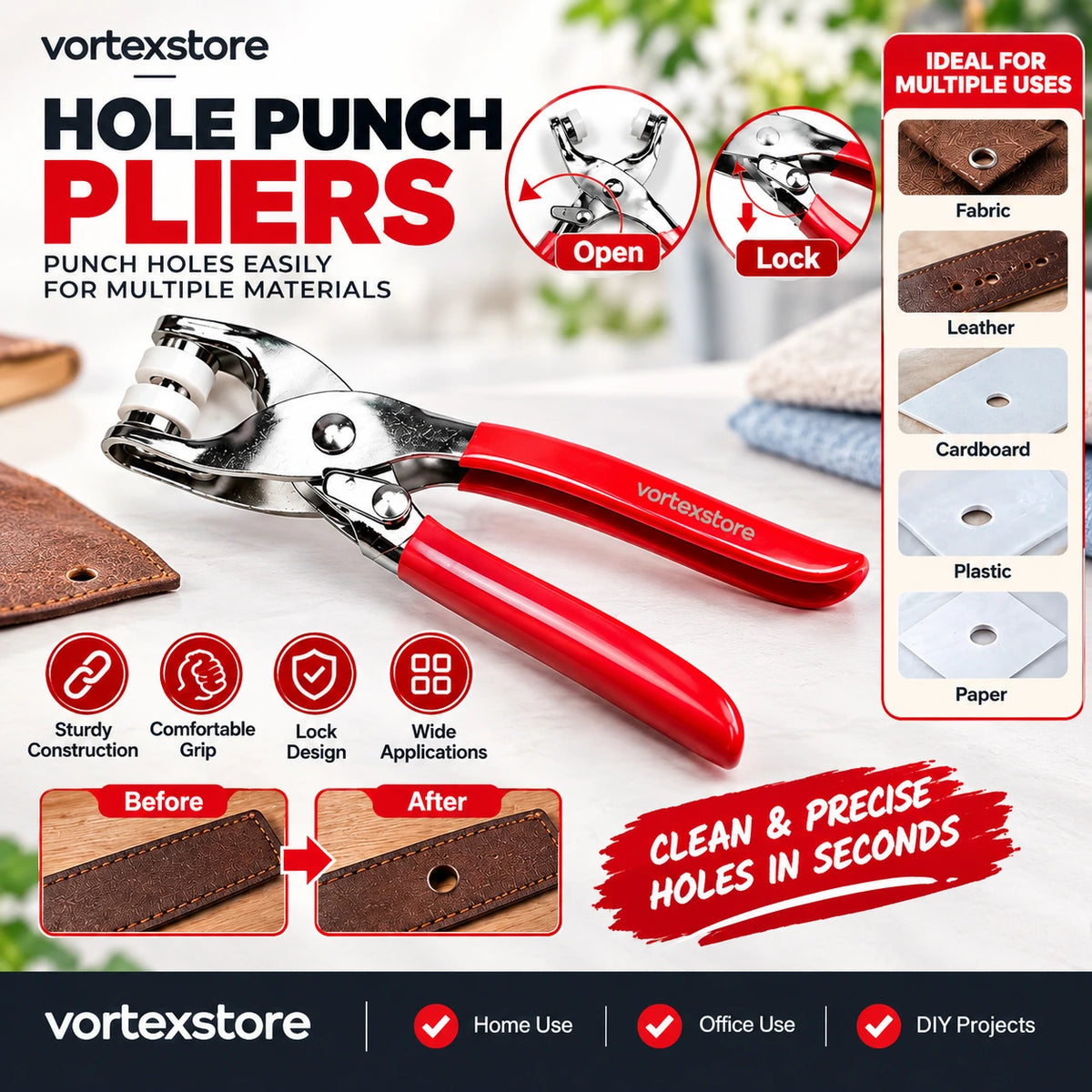 VortexStore Snap Button Tool Kit (Snap buttons ghar par khud install karein.)