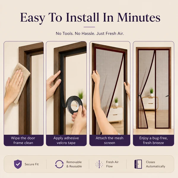 Vortexstore™ Auto-Close Magnetic Door Shield